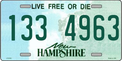 NH license plate 1334963