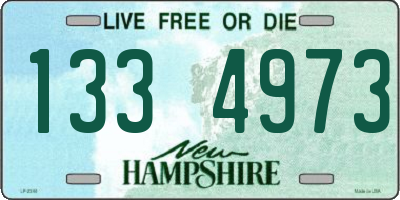 NH license plate 1334973
