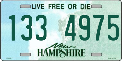 NH license plate 1334975