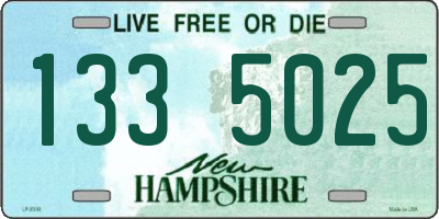 NH license plate 1335025