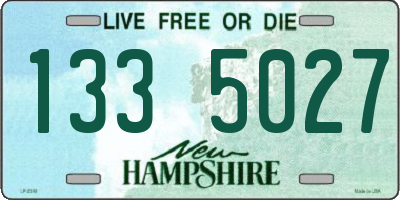 NH license plate 1335027