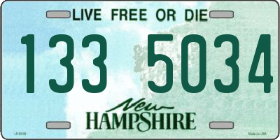 NH license plate 1335034