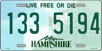 NH license plate 1335194