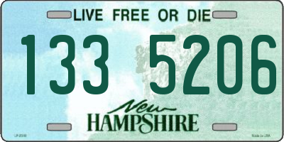 NH license plate 1335206
