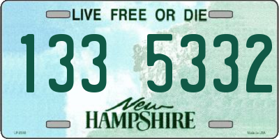 NH license plate 1335332