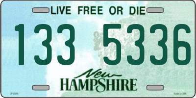 NH license plate 1335336