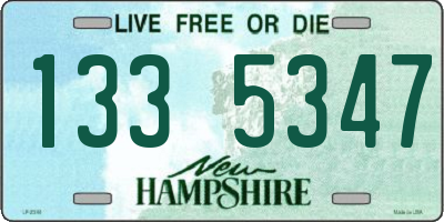 NH license plate 1335347
