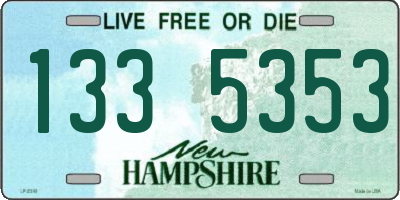 NH license plate 1335353