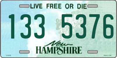 NH license plate 1335376