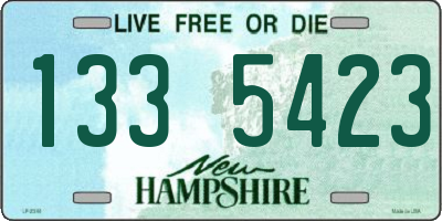 NH license plate 1335423