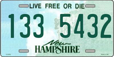 NH license plate 1335432