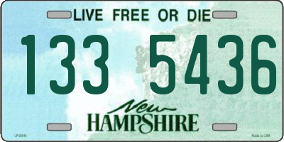 NH license plate 1335436