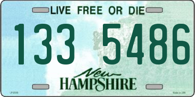 NH license plate 1335486