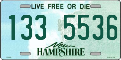 NH license plate 1335536