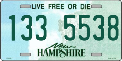 NH license plate 1335538