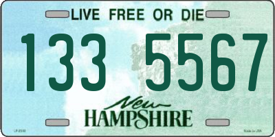 NH license plate 1335567