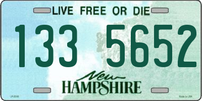 NH license plate 1335652