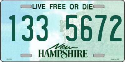 NH license plate 1335672