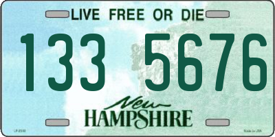 NH license plate 1335676
