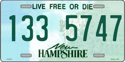 NH license plate 1335747