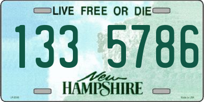 NH license plate 1335786