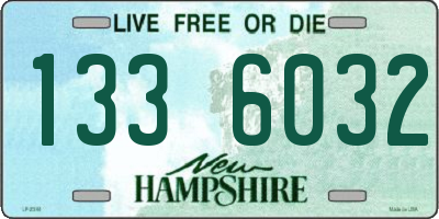 NH license plate 1336032