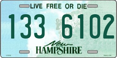 NH license plate 1336102