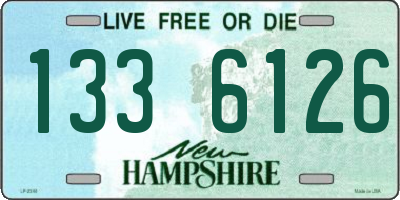 NH license plate 1336126