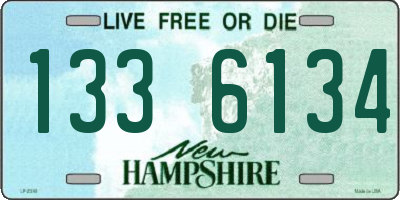 NH license plate 1336134