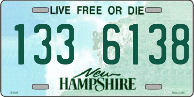 NH license plate 1336138