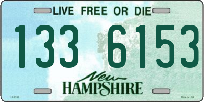 NH license plate 1336153