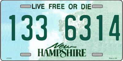 NH license plate 1336314