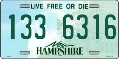 NH license plate 1336316