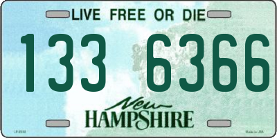 NH license plate 1336366