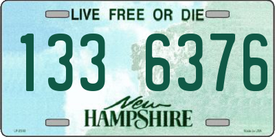 NH license plate 1336376