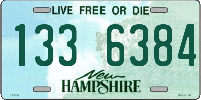 NH license plate 1336384