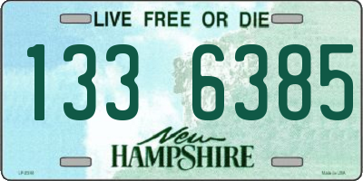 NH license plate 1336385