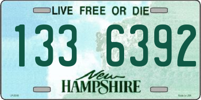 NH license plate 1336392
