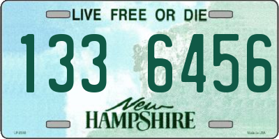 NH license plate 1336456