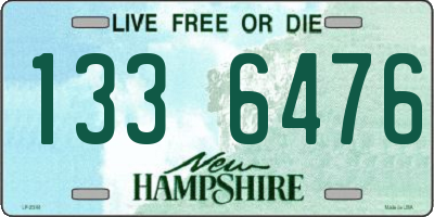 NH license plate 1336476