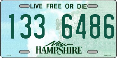 NH license plate 1336486