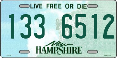 NH license plate 1336512