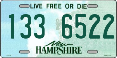 NH license plate 1336522