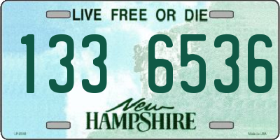 NH license plate 1336536