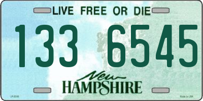 NH license plate 1336545