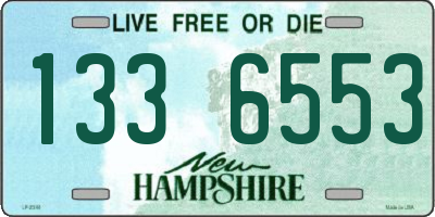 NH license plate 1336553