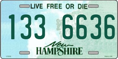 NH license plate 1336636