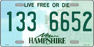 NH license plate 1336652