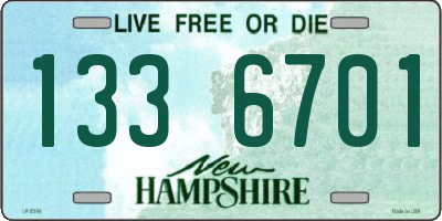 NH license plate 1336701