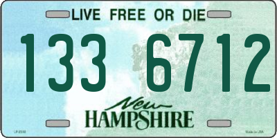 NH license plate 1336712
